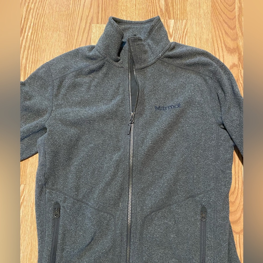 Marmot Gray Performance Jacket High Collar Fleece
